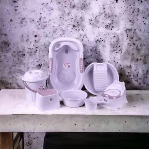 micky-mart-baby-bathtub-default-title-purple-newborn-plastic-baby-bath-set-7-pieces-28400327852223