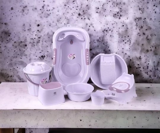 micky-mart-baby-bathtub-default-title-purple-newborn-plastic-baby-bath-set-7-pieces-28400327852223