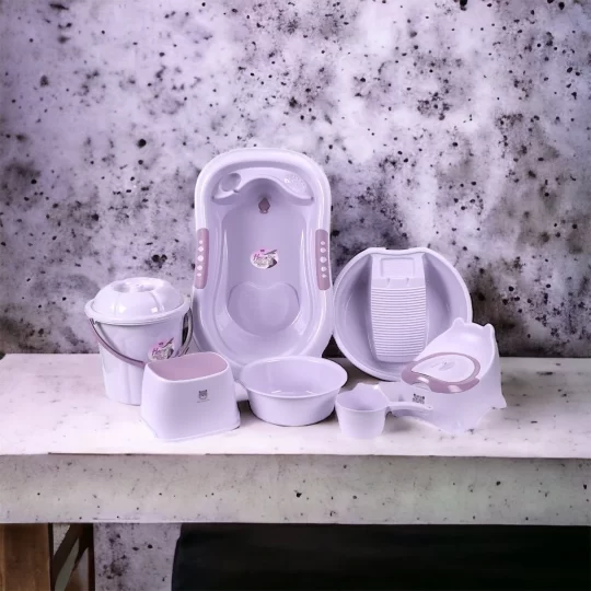 micky-mart-baby-bathtub-default-title-purple-newborn-plastic-baby-bath-set-7-pieces-28400327852223